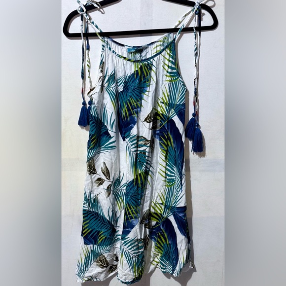 Blue Island Leaf Print Maxi Skirt - Picture 5 of 5